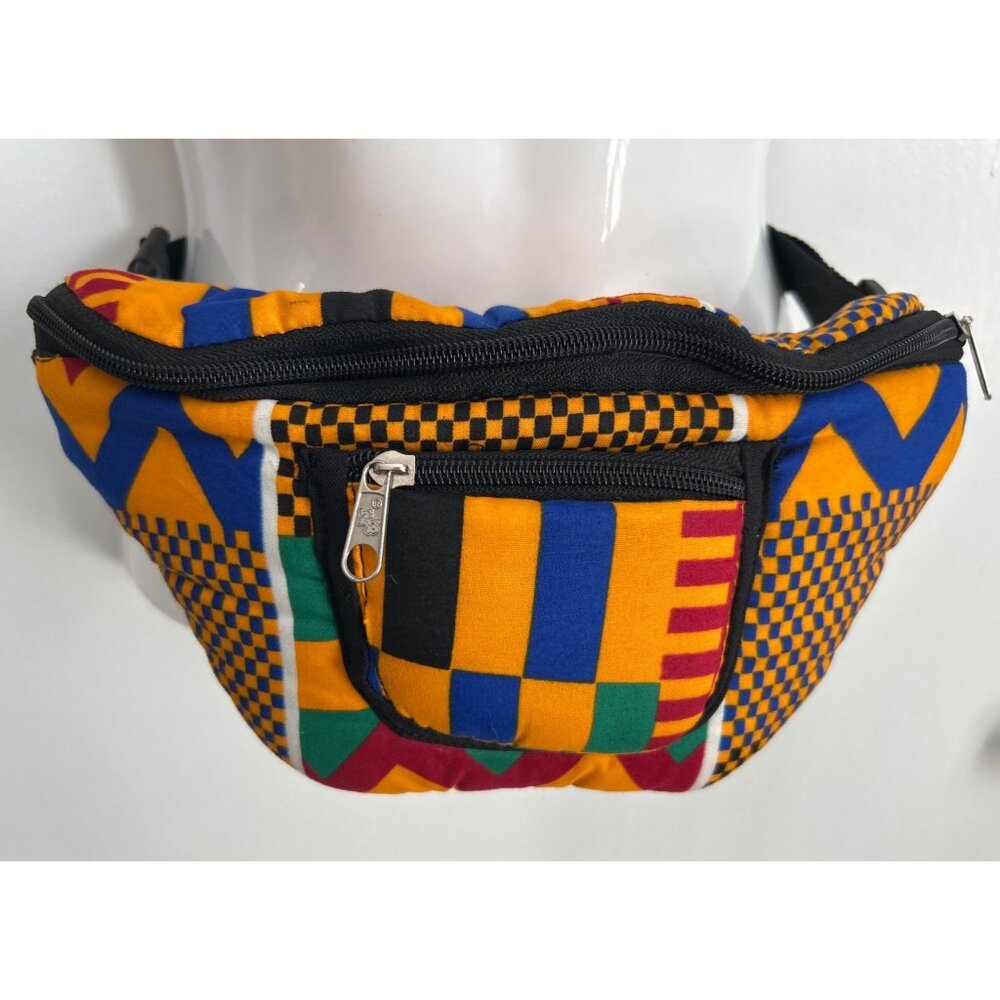 Kente Print Waist Fanny Pack